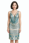 Ocean Metallic Cutout Dress